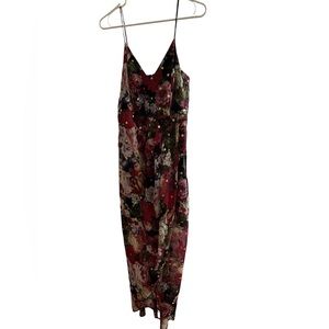 EXPRESS skinny strap multi-colored floral dress